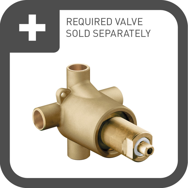 Commercial Brass Three-Function Shower Diverter Valve