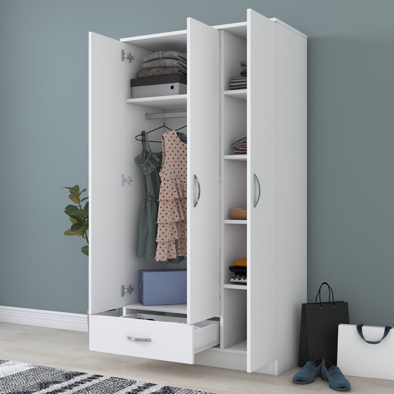 Hovag 3 Door Manufactured Wood Wardrobe