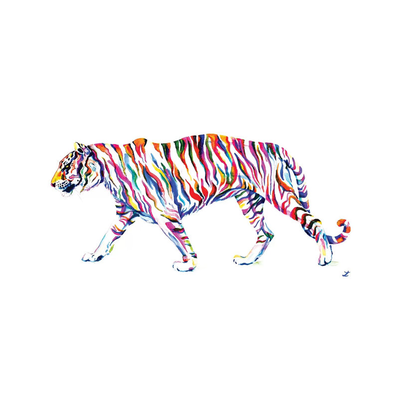 Walking Tiger - Wrapped Canvas Print, 66.04 cm H x 45.72 cm W x 3.175 cm D