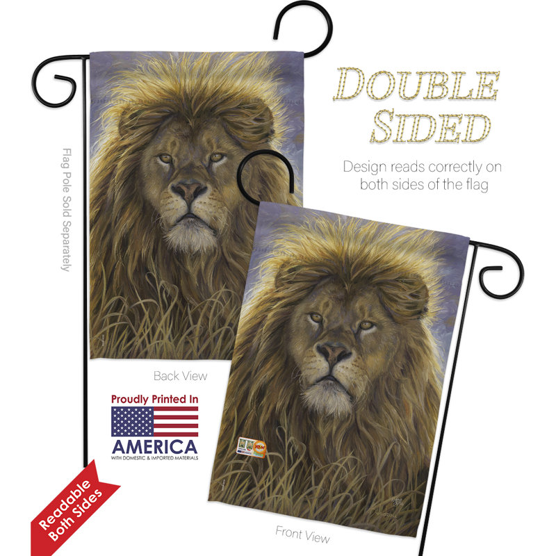Double Sided 18.5'' H x 13'' W Polyester Animal Flag Set