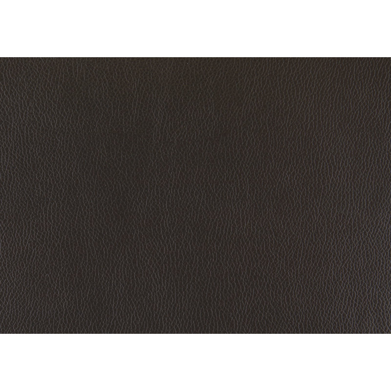 Causeuse en cuir brun foncé avec accoudoirs roulés et garniture cloutée 1pc