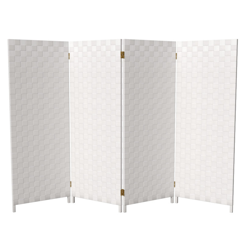 Paravent de jardin extérieur pliant, 4, Blanc, H 47 po