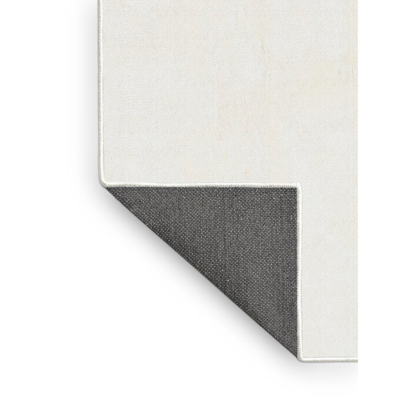 Tapis de zone ivoire contemporaine, Rectangle 6 pi x 9 pi