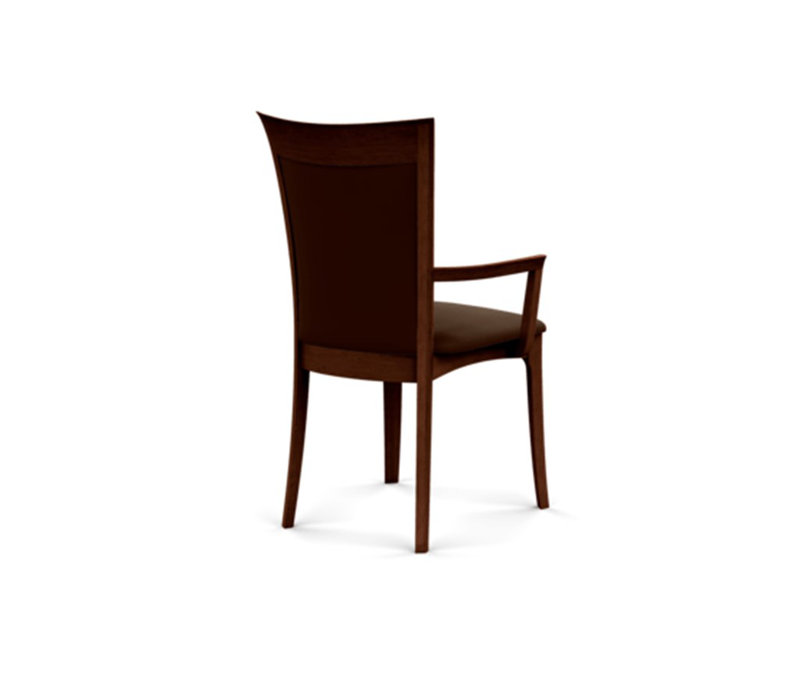 Morgan Upholstered Arm Chair, Coffee, Cognac Cherry
