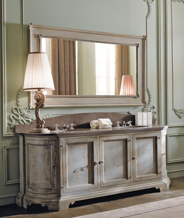 81" Double Bathroom Vanity Base Only in Antique Gray