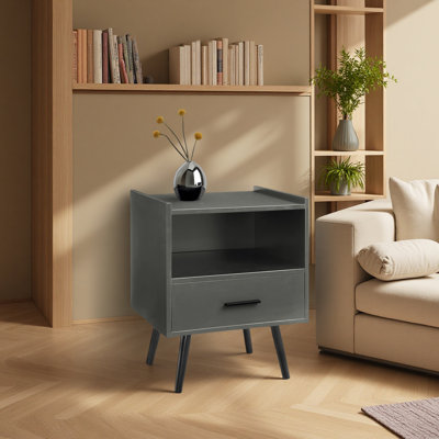 Table d'appoint, table d'appoint, bout, tiroir de rangement, table de chevet, chambre à coucher, salon