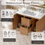 Meuble-lavabo mural simple 36 po avec comptoir en céramique, armoire en MDF, portes à fermeture en douceur et tiroirs divisés 36 po