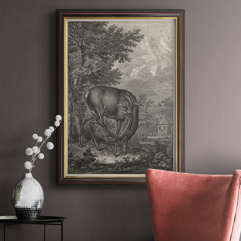 Toile encadrée de qualité supérieure Woodland Deer IV - prête à être accrochée, H 20 po x l 16 po x P 2,5 po