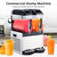 Machine à boisson glacée 700W commerciale à deux réservoirs en acier inoxydable 12L