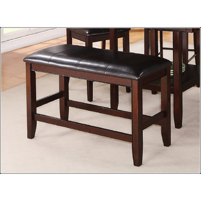 Meuble en bois de style campagnard à hauteur de comptoir espresso 1pc