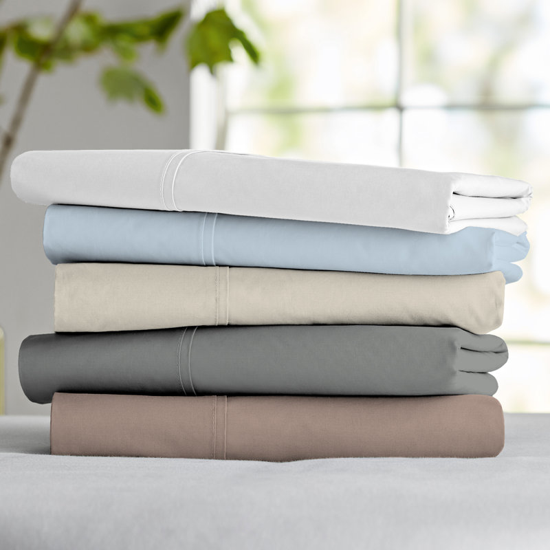 GAIAM Relax 300-Thread Count TENCEL Soft 4pc Sheet Set, White, King Sheet Set with 2 Pillowcases