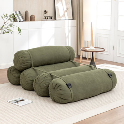 Canapé de plancher réglable, canapé paresseux en velours côtelé avec sangles réglables pour des configurations polyvalentes, chaise de loisirs multi-personnes, convient au salon, à la chambre à coucher et plus encore