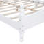 Structure de lit double en bois pleine grandeur, lit plateforme de style rétro avec support en lattes de bois