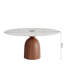 Danner Sintered Stone Top Round Pedestal Farmhouse Kitchen Dining Table-90160869-90160870