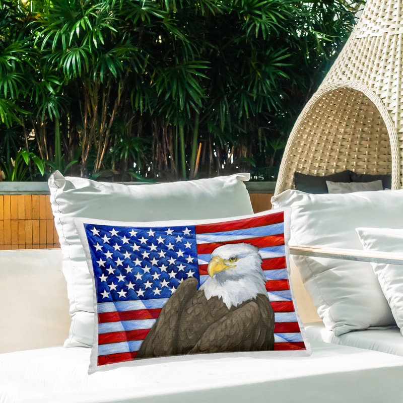 Coussin d'extérieur Eagle's View Flag par Paul Brent