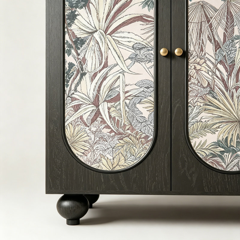 Armoire de rangement de salon en bois massif