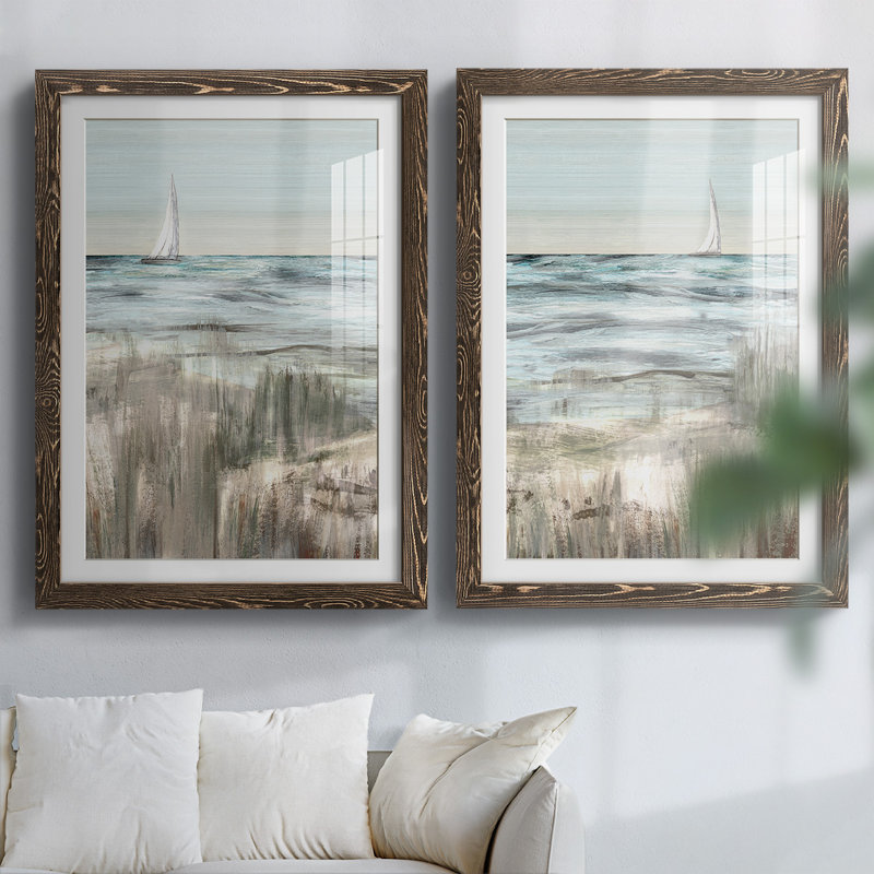 «Heading In Dusk I», reproduction encadrée de qualité supérieure, prête à être accrochée, H 27,5 po x l 75 po x P 1,5 po