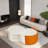 Round Nesting Coffee Table, Side Tables With Extendable Sliding Tabletop, For Living Room-1052825994