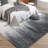 Washable Area Rug, Modern Abstract Ombre Low Pile Non Slip Foldable Indoor Carpet, Stain Resistant, Teal Grey Tone, 10'x13'-1912258195-1912258194