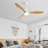 52 Inch Ceiling Fan Light With 6 Speed Remote Reversible Energy-Saving DC Motor Remote Control For Bedroom