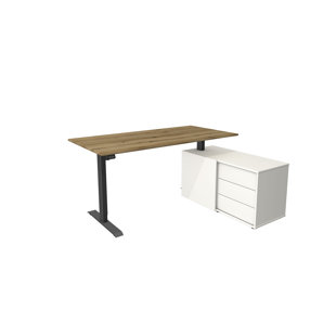 Move 1 Adjustable L-Shaped Metal Base Standing Desk