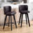  Swivel Upholstered Solid Wood Counter Stool (Set of 2)-932096388