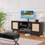 Meuble télé en rotin pour téléviseur 75 po-100434719