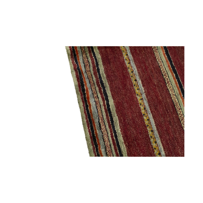 Gabbeh Wool Striped Area Rug