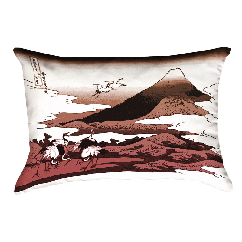 Katsushika Hokusai Reversible Throw Pillow