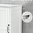 Linen Bathroom Cabinet - Tall Slim With Open Shelf, Drawer, Recessed Doors & Adjustable Shelves, White Storage