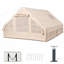 Tente gonflable pour le camping, tente de maison gonflable pour 8 à 10 personnes avec lanterneau et prise de poêle-137898987