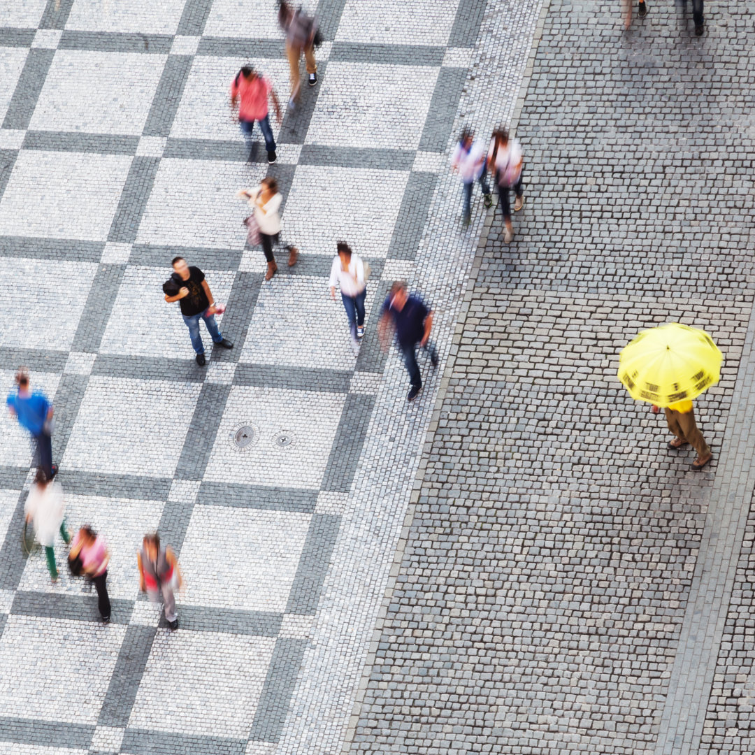 Menschen in Prag, Tschechien - Leinwandbild