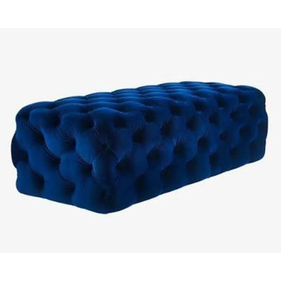Qunef 120cm Wide Tufted Solid Colour Pouffe Ottoman with Storage