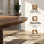 Ensemble de table de salle à manger et de chaises en bois massif 8 places avec 8 chaises confortables et robustes-343436158