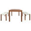 Ensemble de salle à manger rectangulaire pour 4 personnes 35,4 po Boadicea-827336908