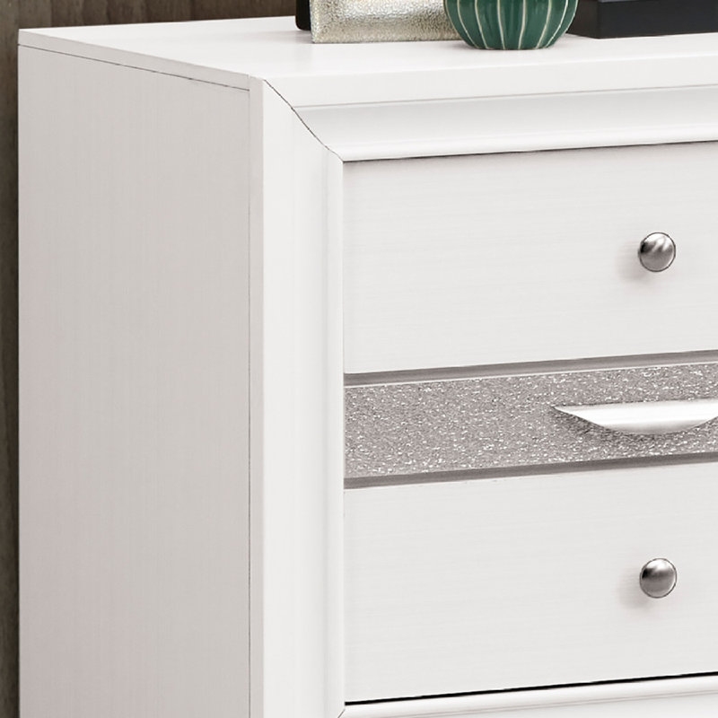 Table de chevet Madrid G02350-N, Blanc