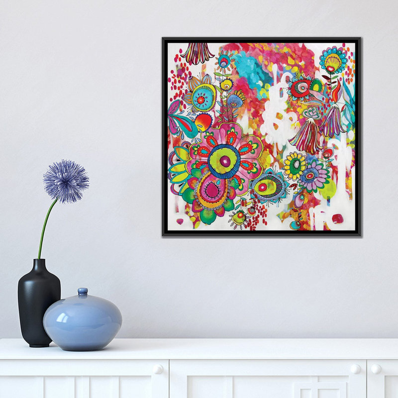 «Miss Penelope» par Stephanie Corfee, impression sur toile, H 18 po x l 18 po x P 1,5 po, Toile encadrée noire, Pas de tapis