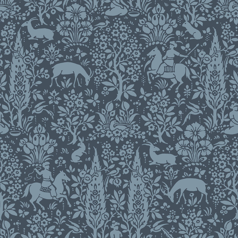 Madelyn 10.05m x 53cm Wallpaper Roll, Dark Blue