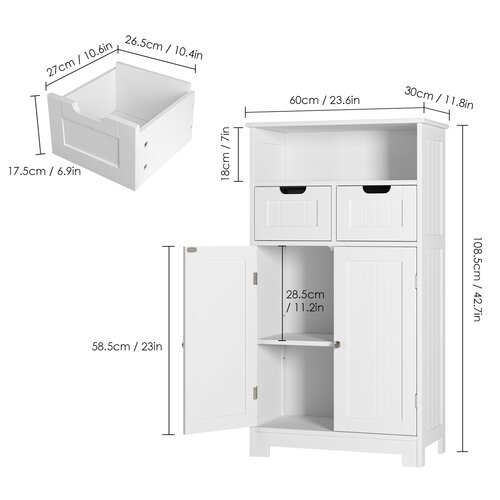 Highland Dunes Olveston Freestanding Bathroom Cabinet & Reviews | Wayfair