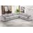 Nuccio 6-Piece Modern Minimalist Soft-Upholstered Sectional With Pillow Back-131635746