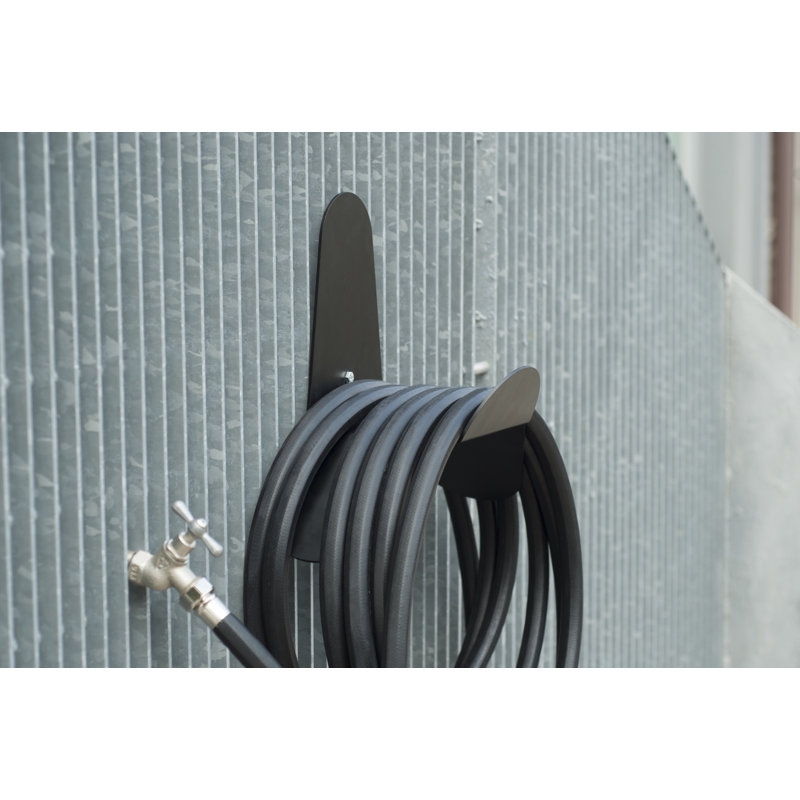 Wylie - Support mural pour boyau d'arrosage , Noir mat