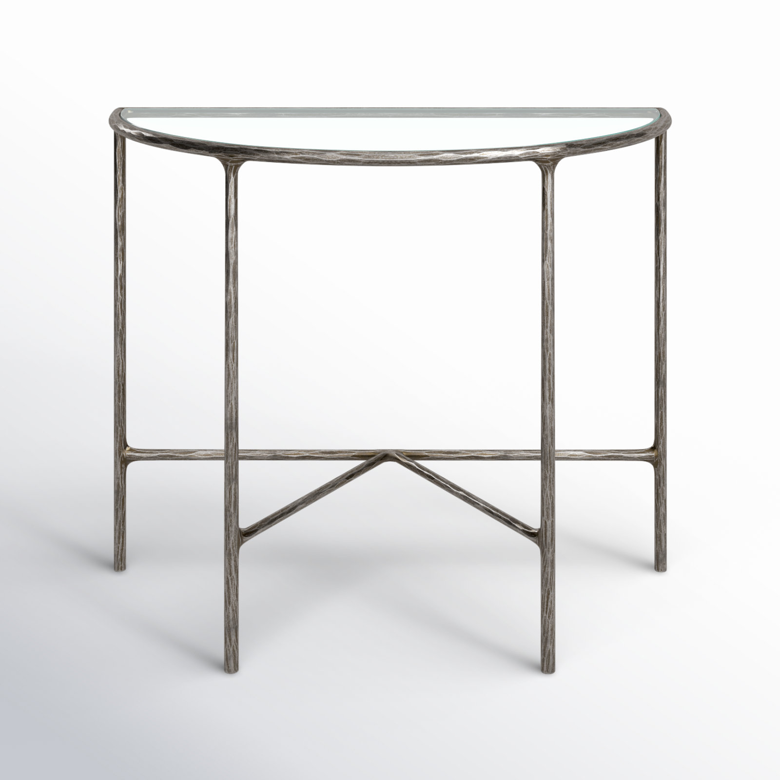 Evelynn 36'' Console Table, Clear, Silver