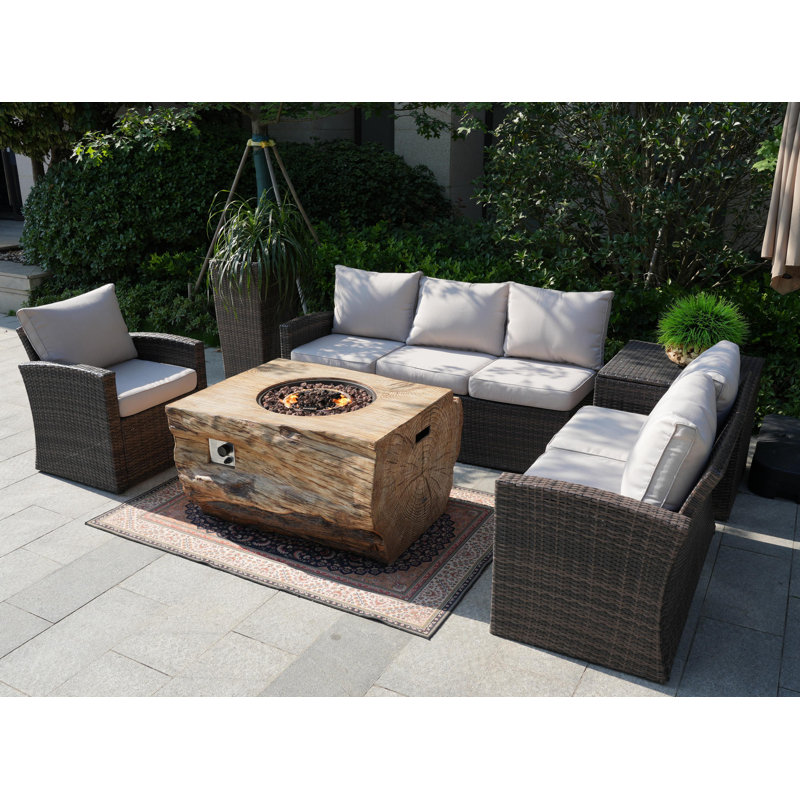6 - Person Patio Conversation Set with Cushions