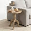 Table de bout rustique à plateau octogonal rustique, table d'appoint de style campagnard avec pieds en trépied, table à piédestal à finition bois délavé, table d'appoint et table de chevet polyvalente pour le salon, la chambre à coucher, le vestibule