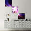 « illumineing purple design on black », impression à multiples images sur toile