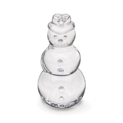 Handmade Glass Tall Snowman Figurine