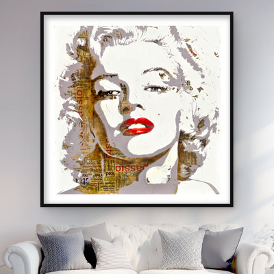 «Marilyn Monroe», reproduction d'art vintage encadrée | Décoration intérieure