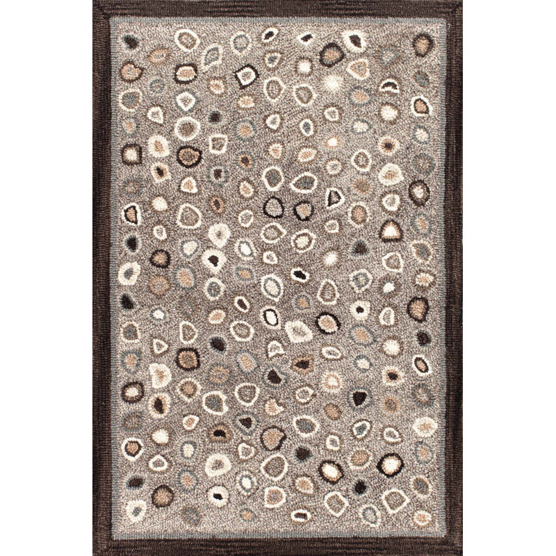 Tapis gris en laine Cat's Paw, Rectangle 4pi x 6 pi