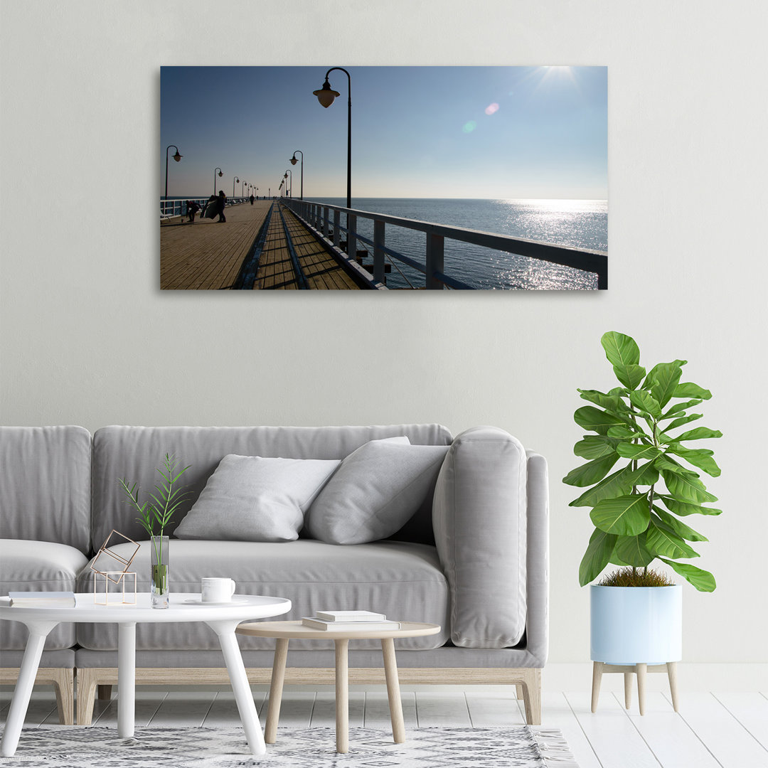 Pier in Gdynia - Kunstdrucke auf Leinwand - Wrapped Canvas