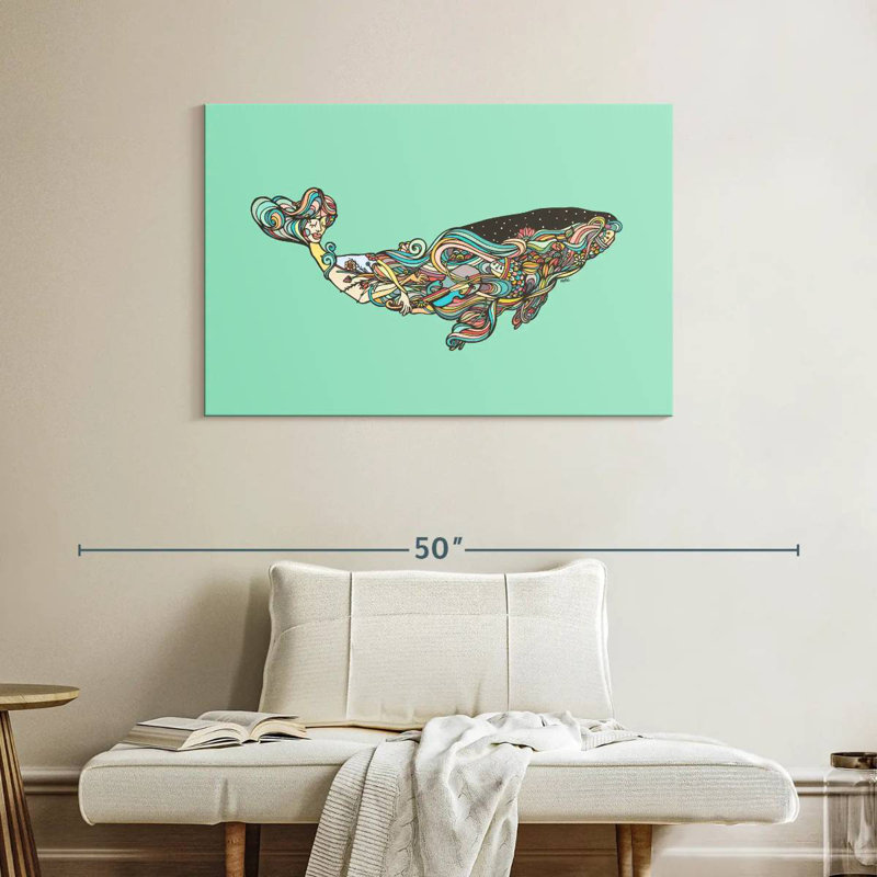 Brampt Vibrant Whale, 26" H x 39" W